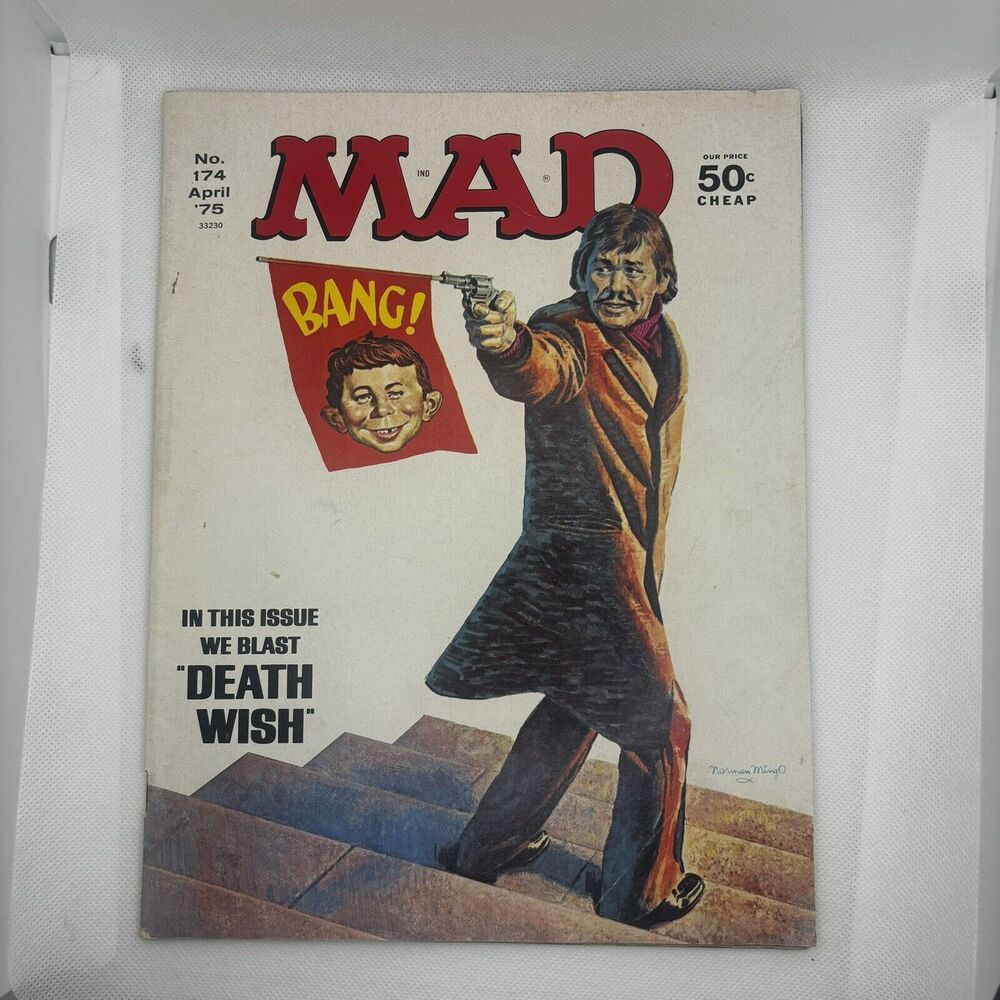 Mad Magazine Vol 1 No 174 April 1975 We Blast Death Wish Vintage Satire Humor